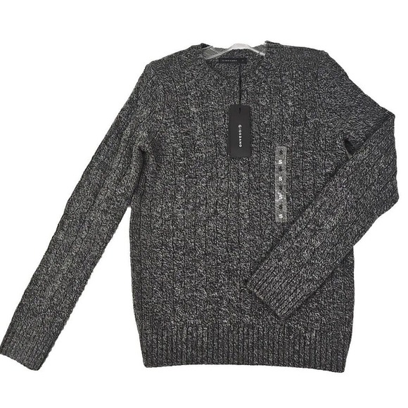 Giordano ~Ladies Size S~ Twist Charcoal Sweater Pullover Wool Blend NWT. - Picture 1 of 12
